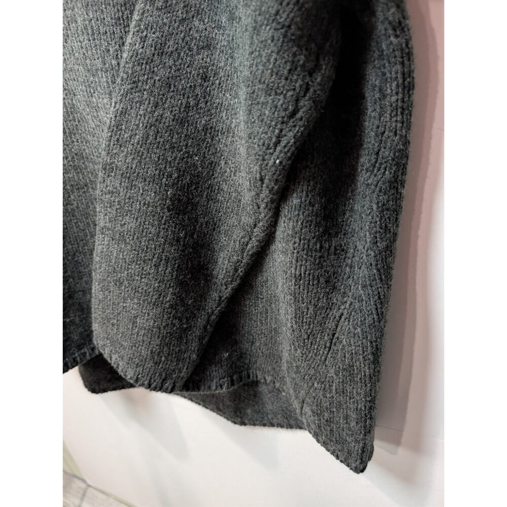 J. Jill Large Gray Brown Wool Knit Sweater Long Sleeve Crew Neck Embellished L - Picture 3 of 14